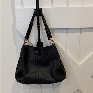 Coach Black Leather Shoulder Bag